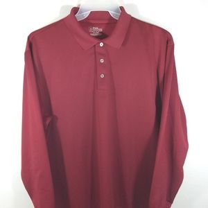 PGA TOUR MENS XL LONG SLEEVE 3 BUTTON POLO SHIRT